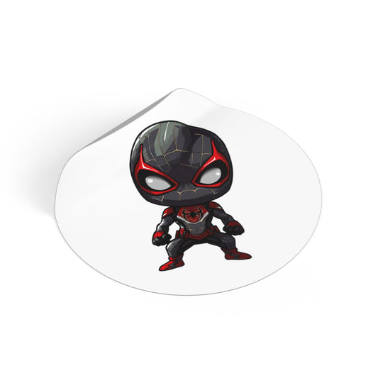 Miles Morales Round Vinyl Stickers - Little Luvin Stitches