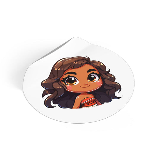 Moana Round Vinyl Stickers - Little Luvin Stitches