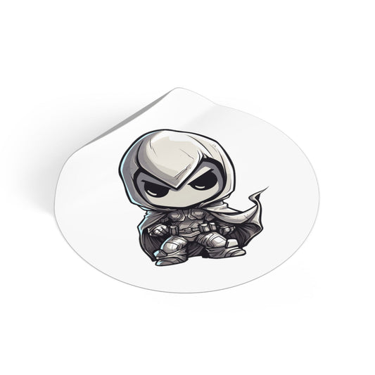 Moon Knight Round Vinyl Stickers - Little Luvin Stitches