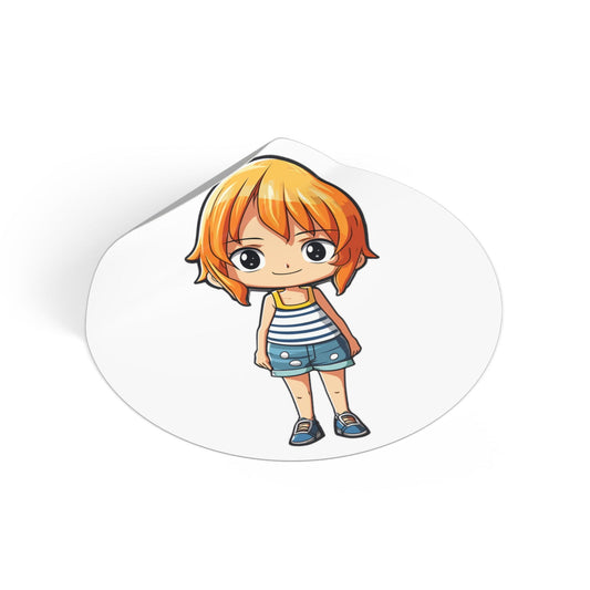 Nami Round Vinyl Stickers - Little Luvin Stitches