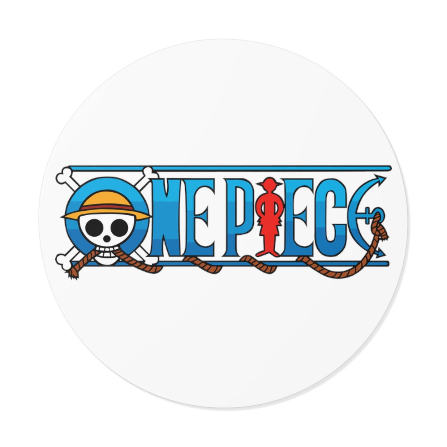 One Piece Round Vinyl Stickers - Little Luvin Stitches