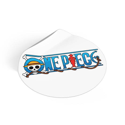 One Piece Round Vinyl Stickers - Little Luvin Stitches