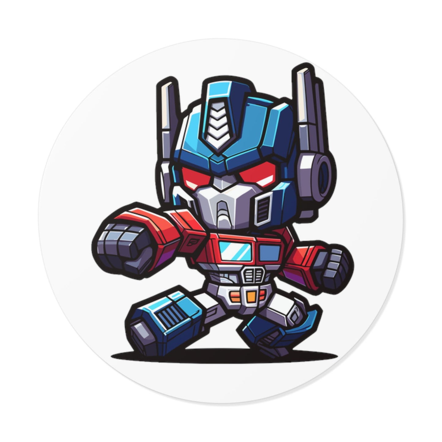 Optimus Prime Round Vinyl Stickers - Little Luvin Stitches