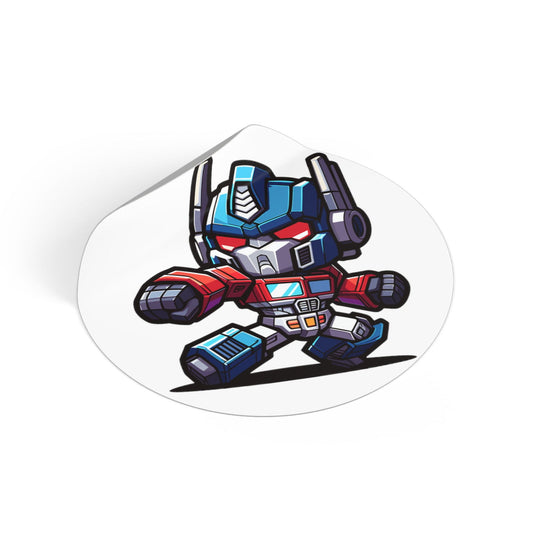 Optimus Prime Round Vinyl Stickers - Little Luvin Stitches