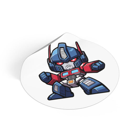 Optimus Prime V2 Round Vinyl Stickers - Little Luvin Stitches