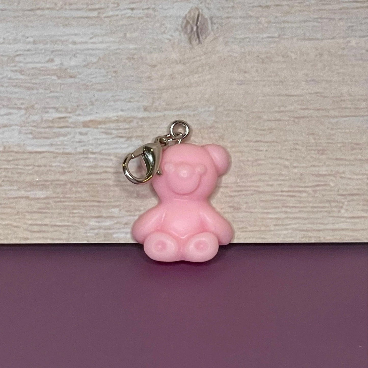 Pink Bear Stitch Marker as Pictured - Little Luvin Stitches
