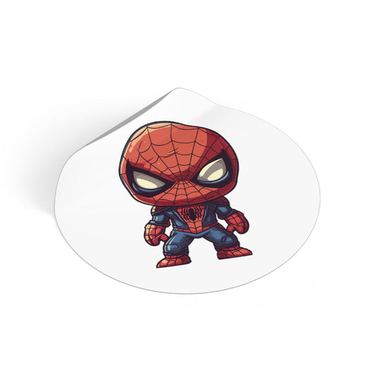Spiderman Round Vinyl Stickers - Little Luvin Stitches
