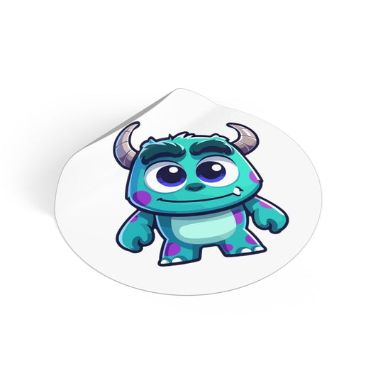 Sully Round Vinyl Stickers - Little Luvin Stitches