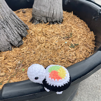 Sushie Turtle Handmade Crochet Plushie, Cute Crochet Plushie Toy