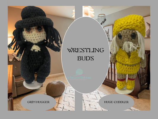 Wrestling Buddies Handmade Plushies