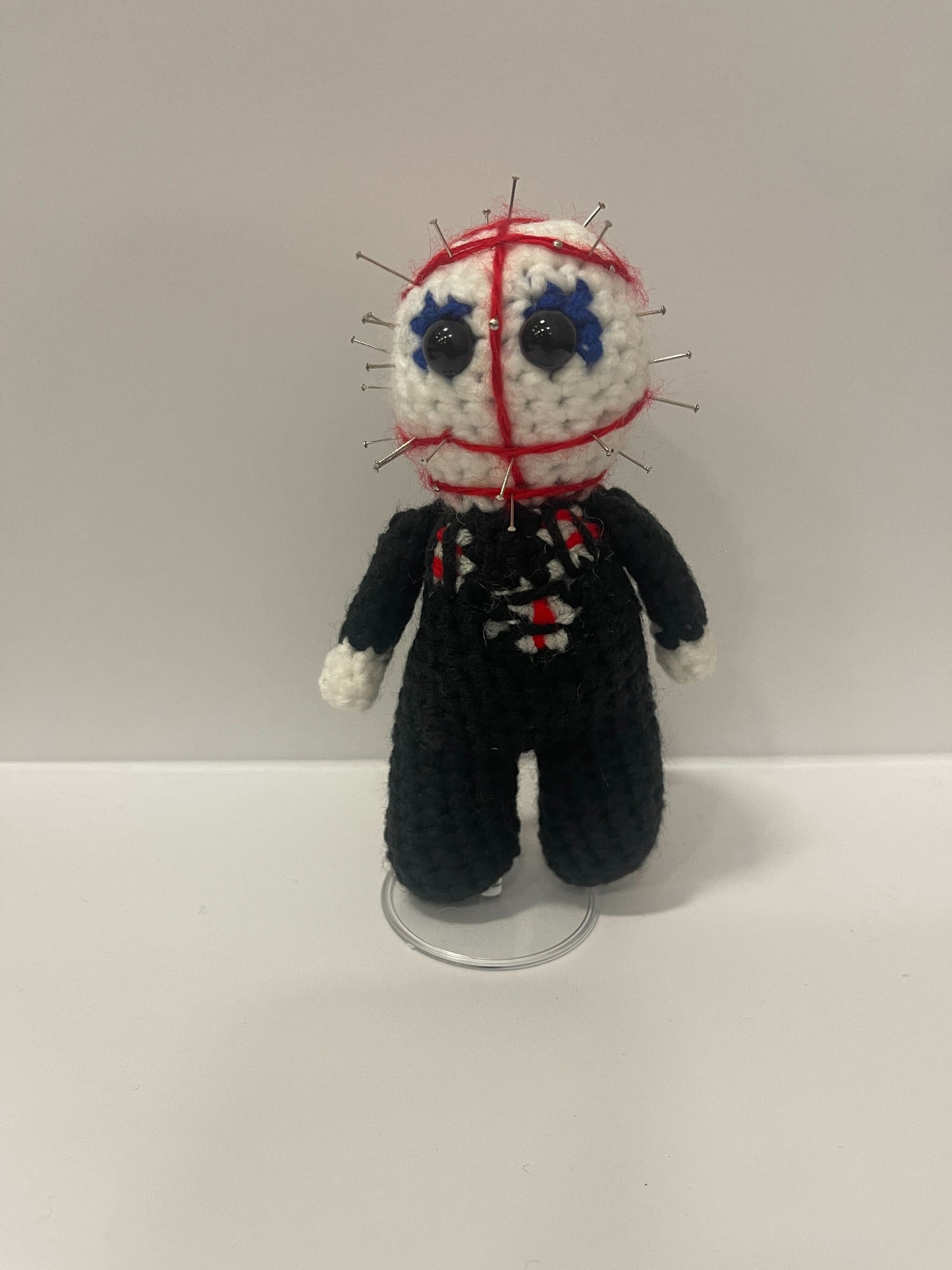 Pin Head Horror Movie Plushie, Handmade Crochet