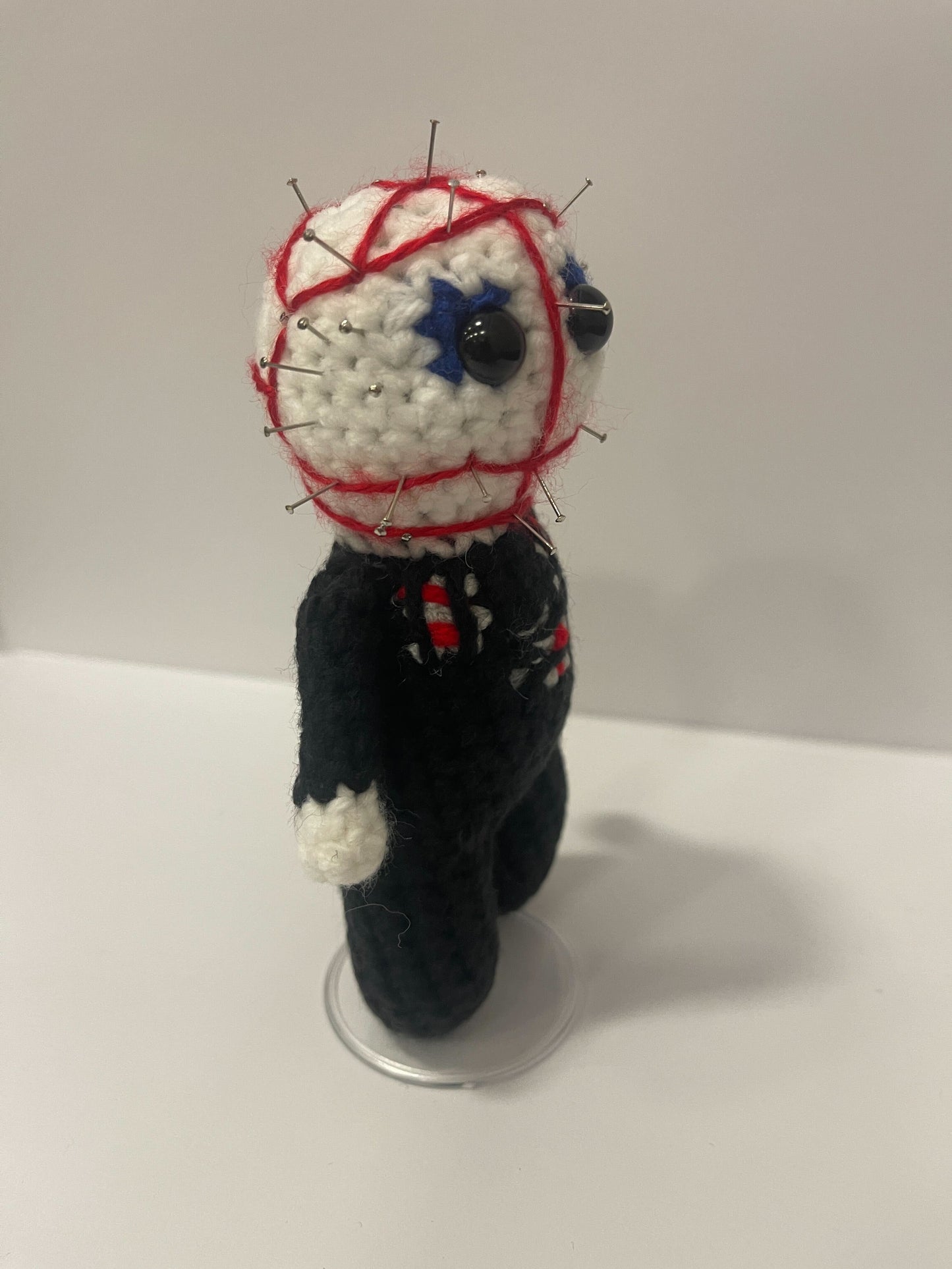 Pin Head Horror Movie Plushie, Handmade Crochet