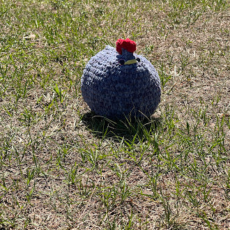 Betty Blue Hen Handmade Crochet Plushie