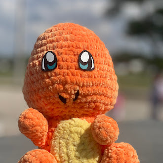 Charmander Handmade Crochet Plushie, Crochet Collectible Toy