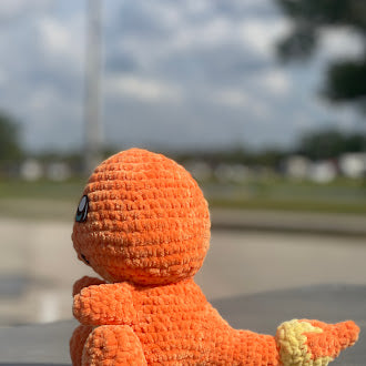 Charmander Handmade Crochet Plushie, Crochet Collectible Toy