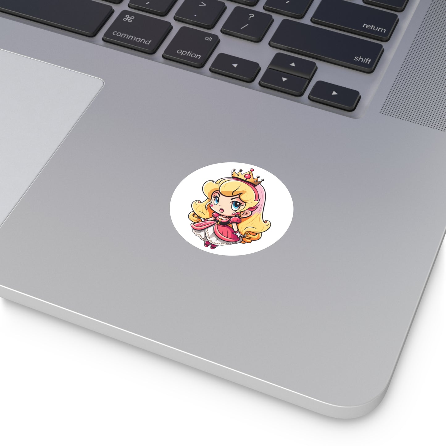 Peach Round Vinyl Stickers