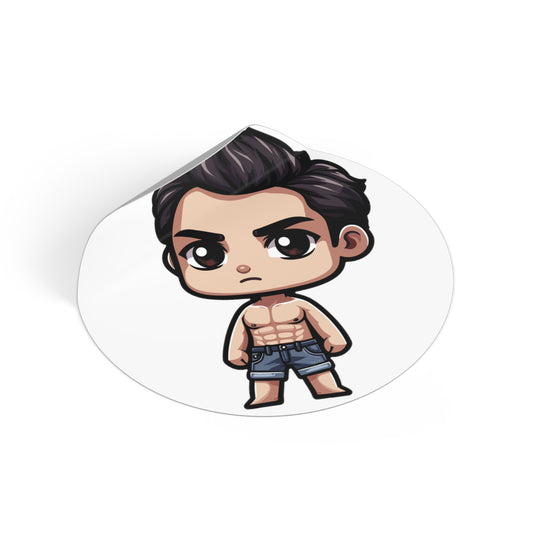 Jacob Black Round Vinyl Stickers