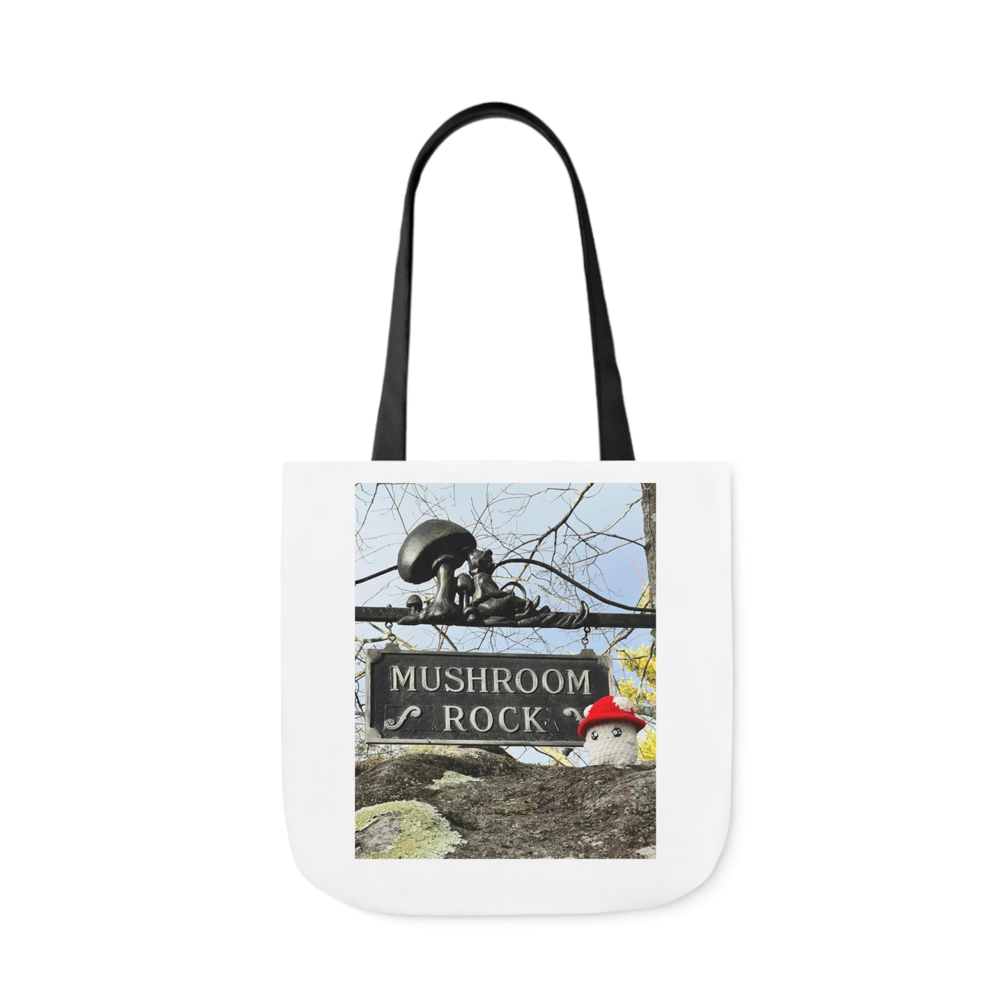 Mac the Mushroom Adventure Canvas Tote Bag, 3 Sizes,  5-Color Straps