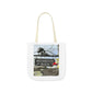 Mac the Mushroom Adventure Canvas Tote Bag, 3 Sizes,  5-Color Straps