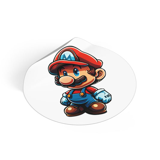 Mario Round Vinyl Stickers