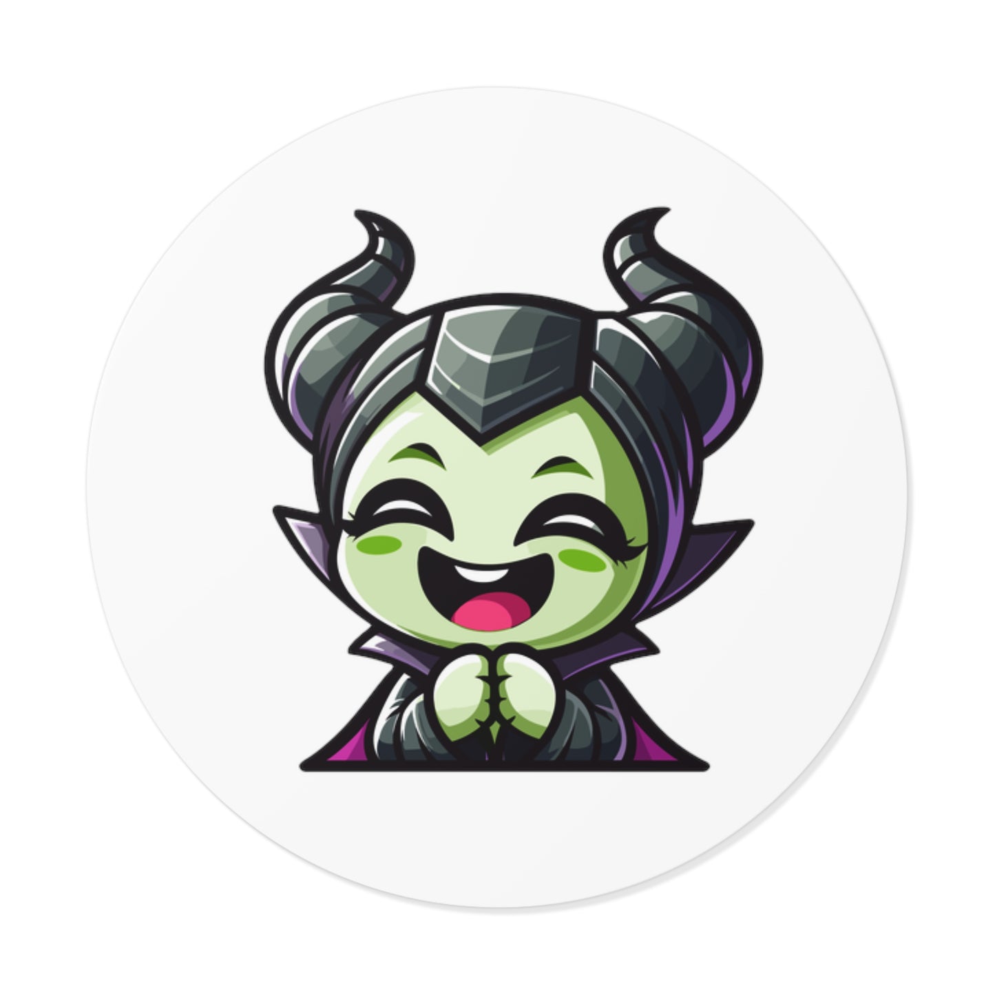 Maleficent Round Vinyl Stickers