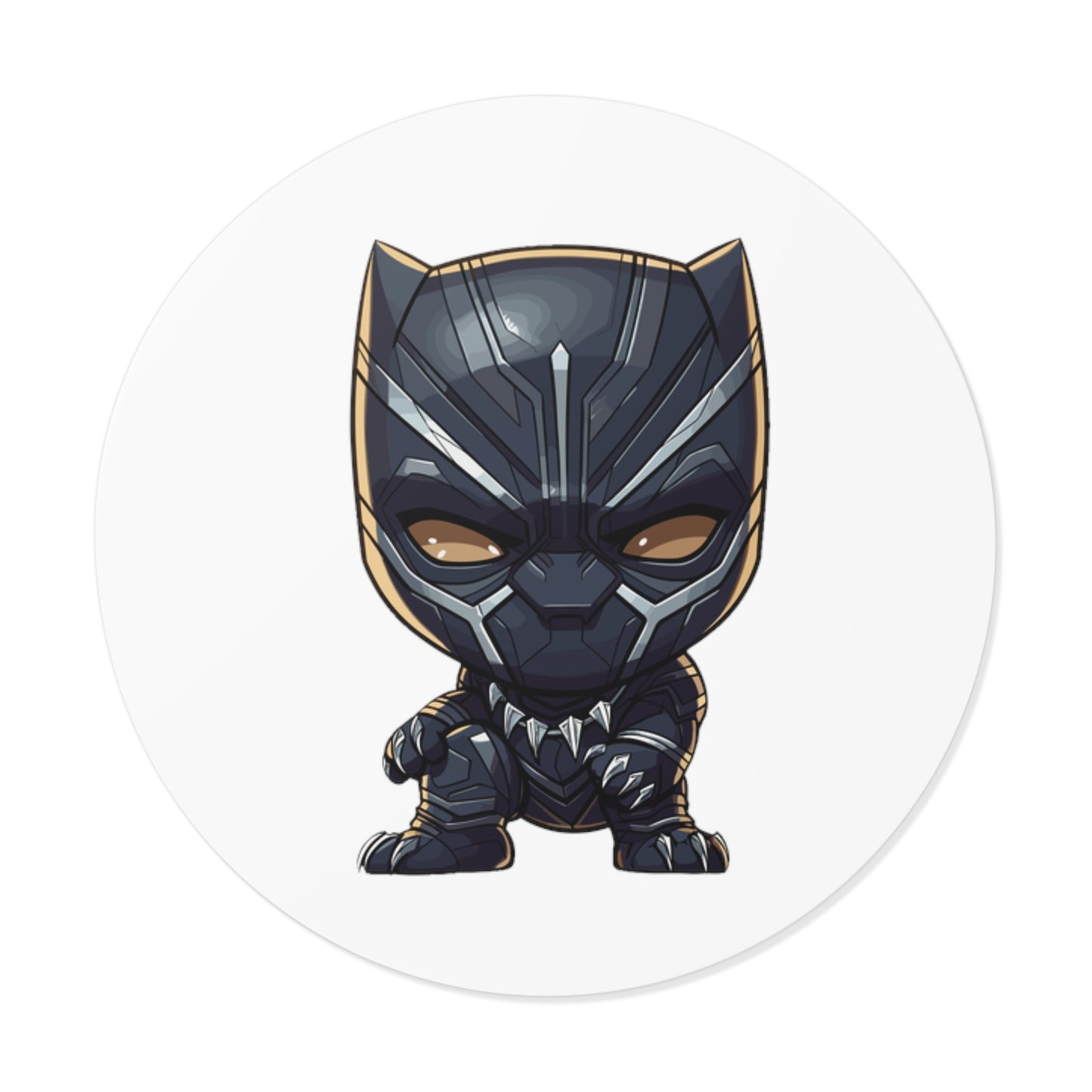 Black Panther Round Vinyl Stickers