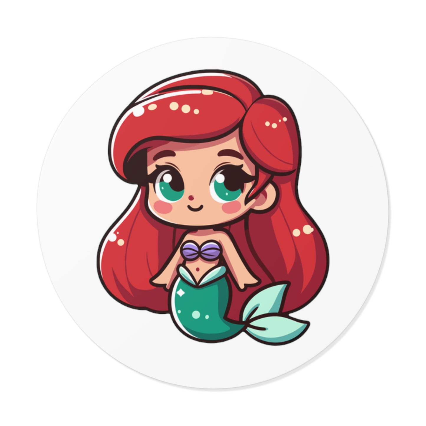 Ariel Round Vinyl Stickers