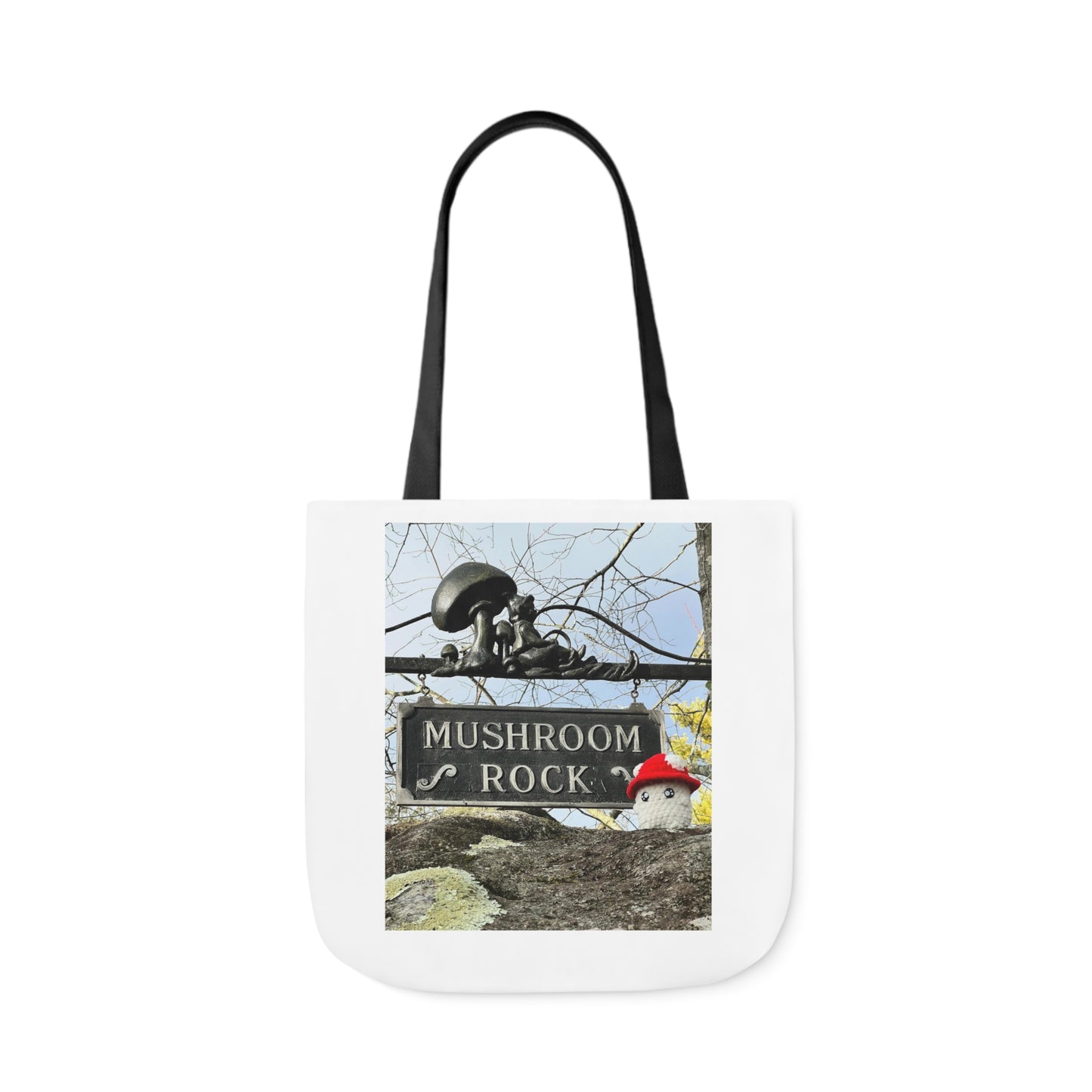 Mac the Mushroom Adventure Canvas Tote Bag, 3 Sizes,  5-Color Straps