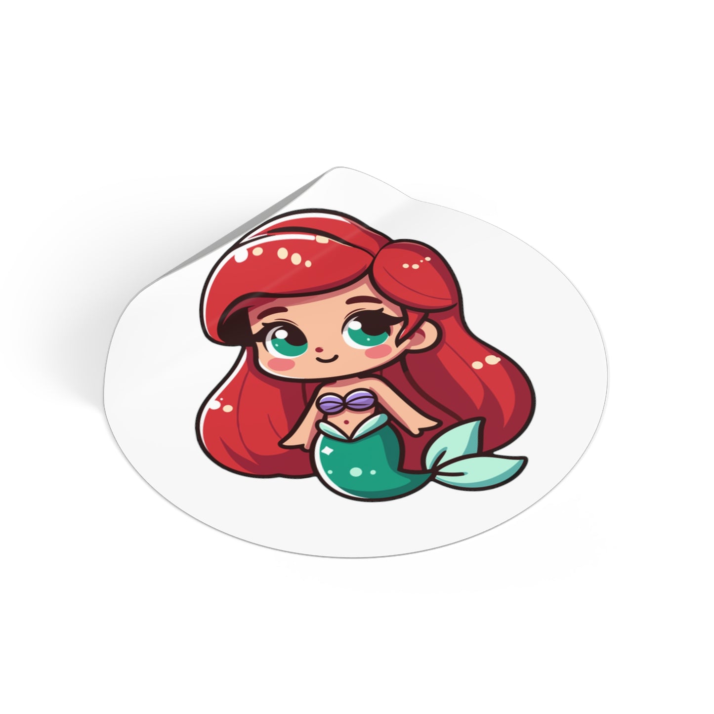 Ariel Round Vinyl Stickers