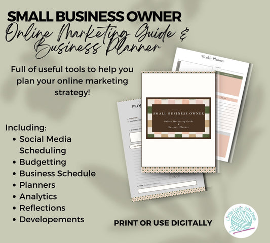 Digital Small Business Marketing Guide And Business Planner, Printable Digital Bundle