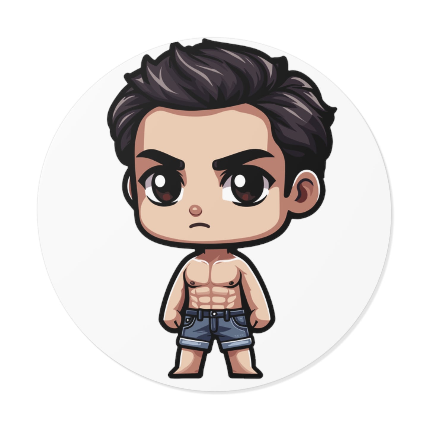 Jacob Black Round Vinyl Stickers