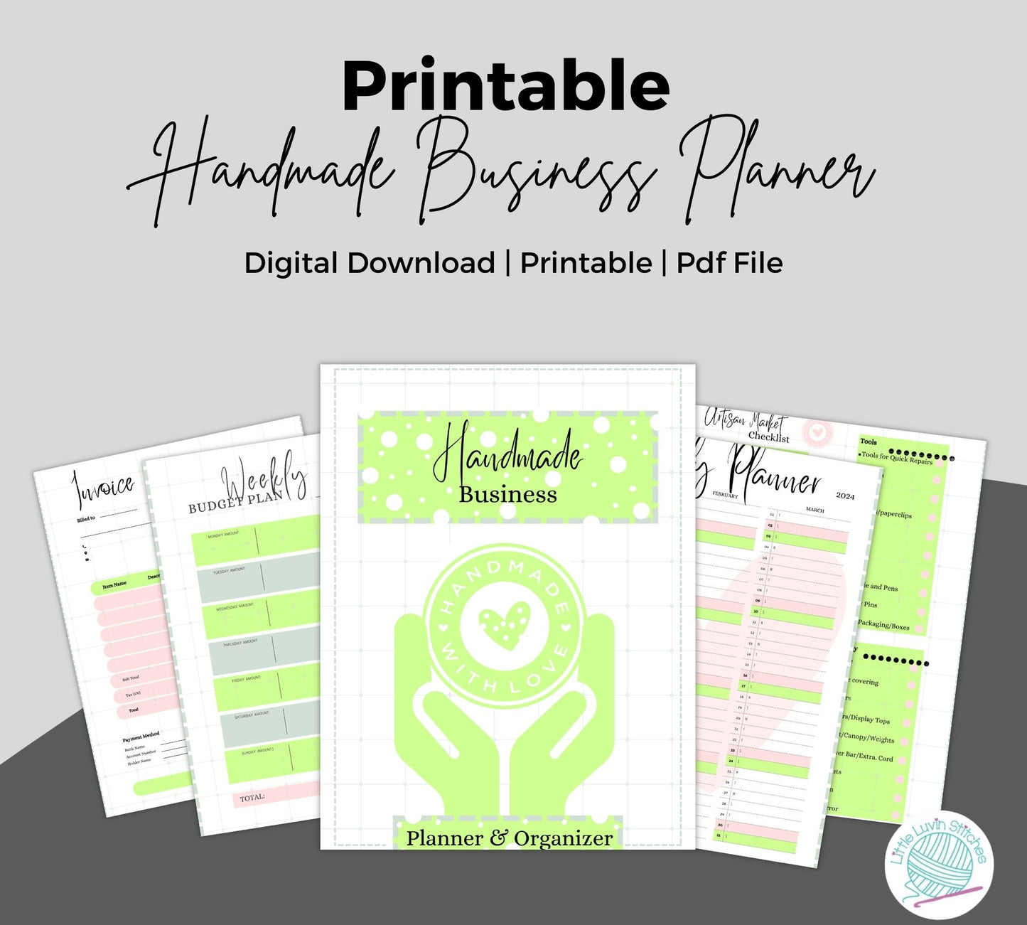 Digital Business Planner and Organizer Business Planning, Marketing Planning, Strategy, Expenses, and More, 29 Page Printable Digital Bundle