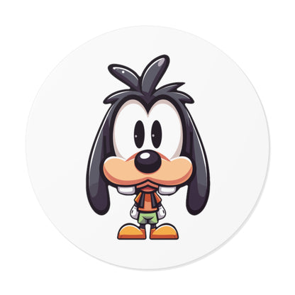 Goofy Round Vinyl Stickers