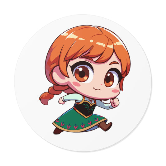 Anna V2 Round Vinyl Stickers