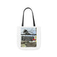 Mac the Mushroom Adventure Canvas Tote Bag, 3 Sizes,  5-Color Straps