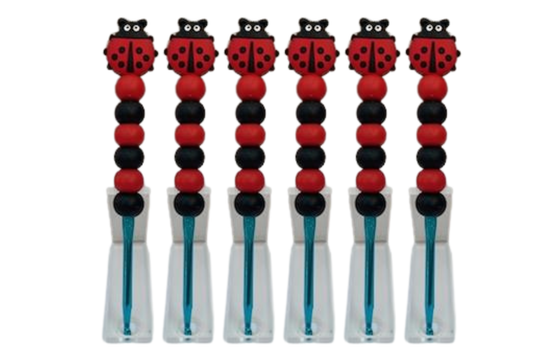 Lady Bug Beaded Crochet Hook