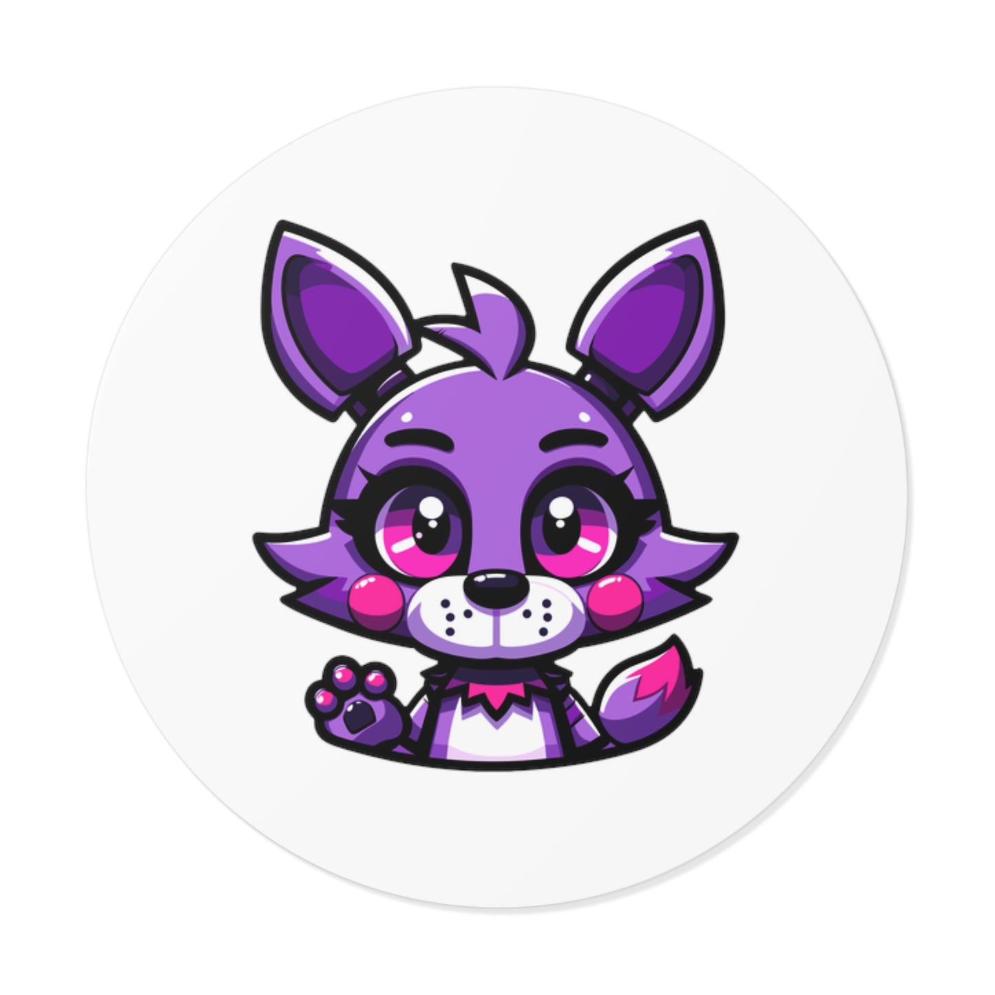 FNAF Roxy Round Vinyl Stickers