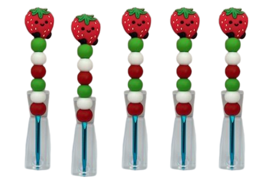 Strawberry Beaded Crochet Hook