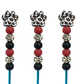 Leopard Print Paw Beaded Crochet Hook