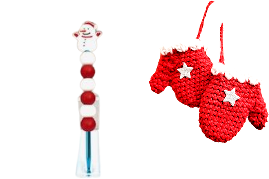 Snowman Beaded Crochet Hook