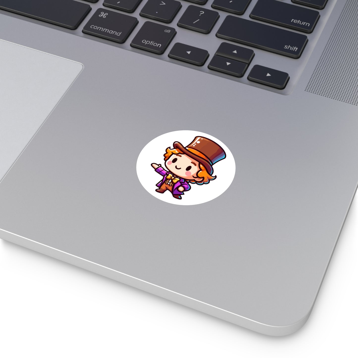 Chibi Willy Wonka Round Vinyl Stickers