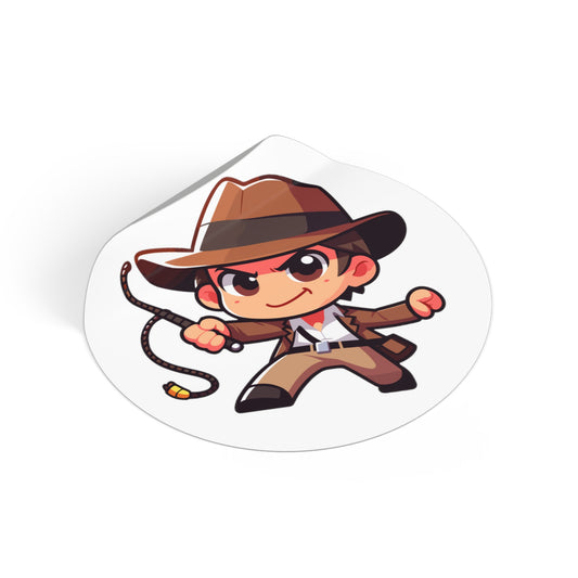 Indian Jones Round Vinyl Stickers