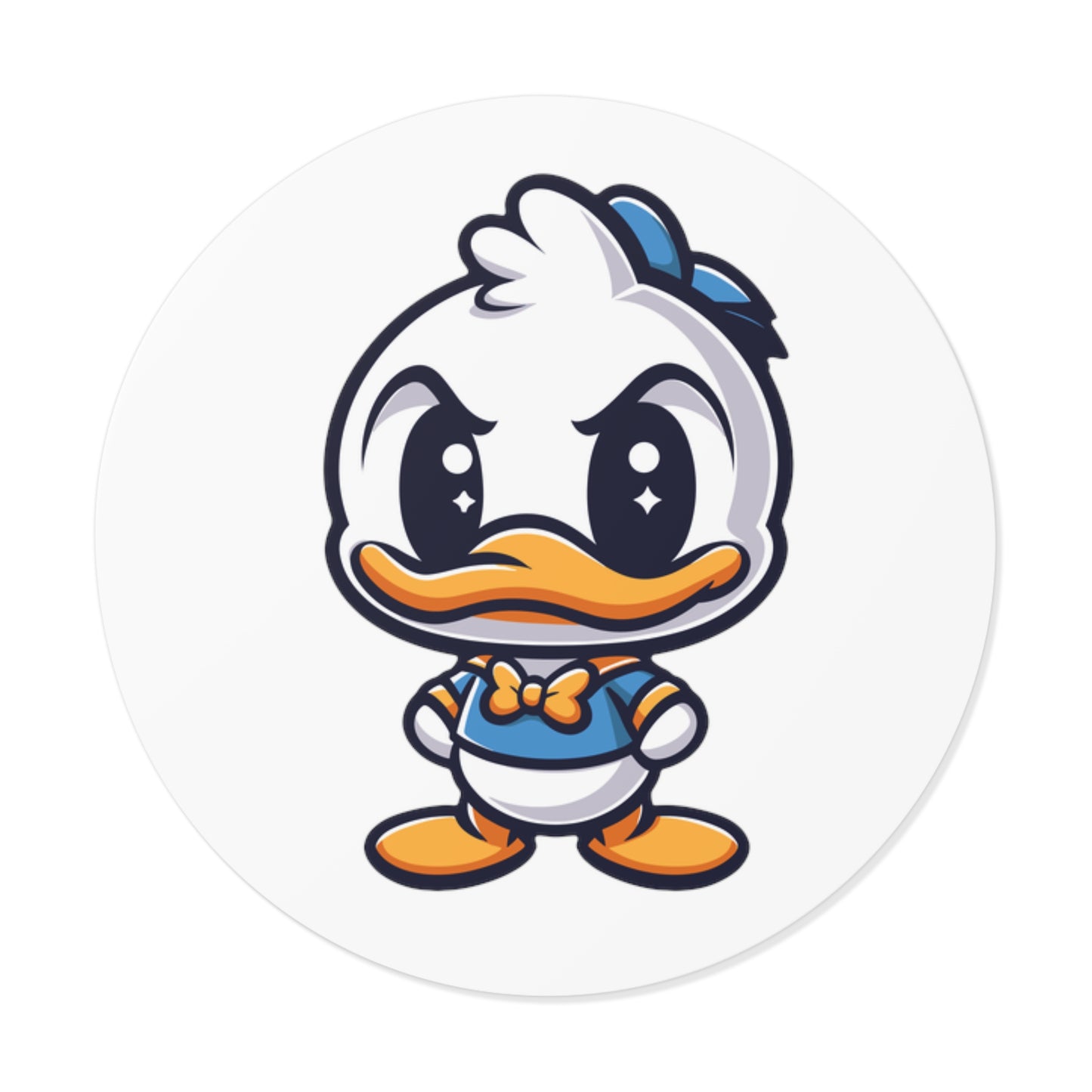 Donald V2 Round Vinyl Stickers