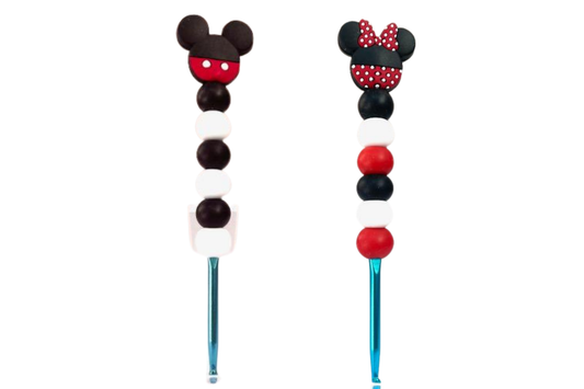 His and Hers Mouse Beaded Crochet Hook