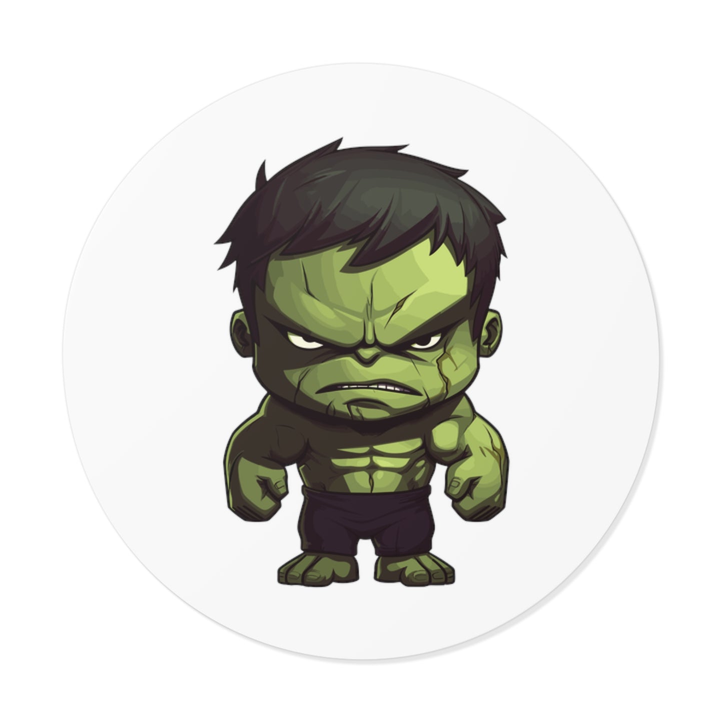 Incredible Hulk Round Vinyl Stickers