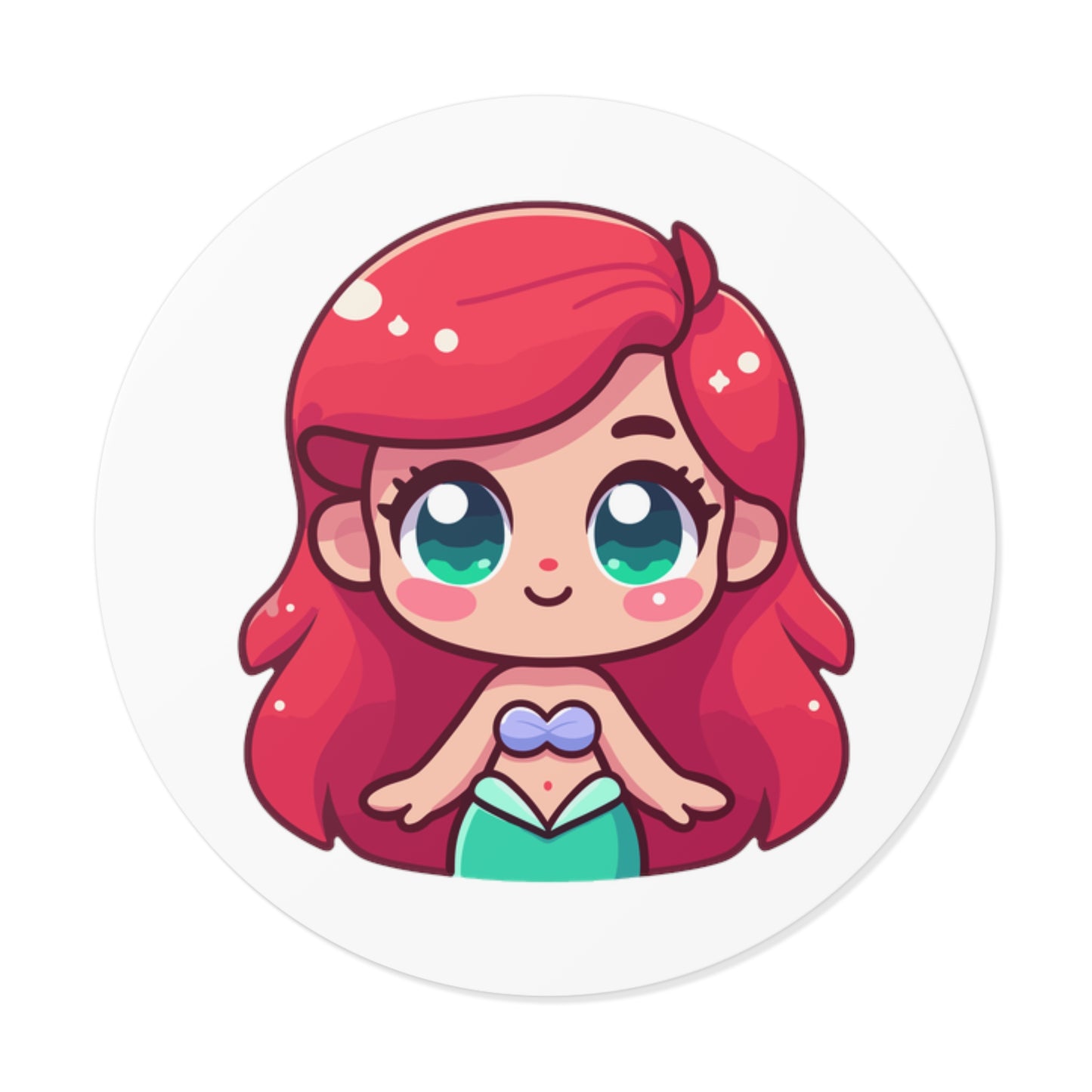 Ariel V2 Round Vinyl Stickers