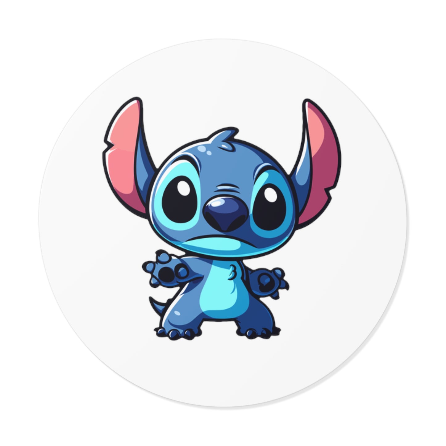 Stich V2 Round Vinyl Stickers