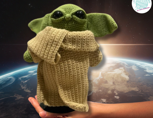 Adorable Handmade Baby Alien Plushie - Amigurumi Plushie, Soft and Cuddly Crochet Toy, Unique Collectible