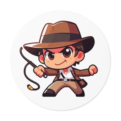 Indian Jones Round Vinyl Stickers