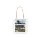 Mac the Mushroom Adventure Canvas Tote Bag, 3 Sizes,  5-Color Straps